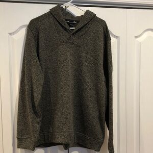 Men’s Eddie Bauer, gray button, front fleece sweater